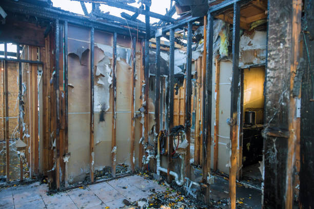 Professional Fire Damage Removal technician working in Bridgeport, OH